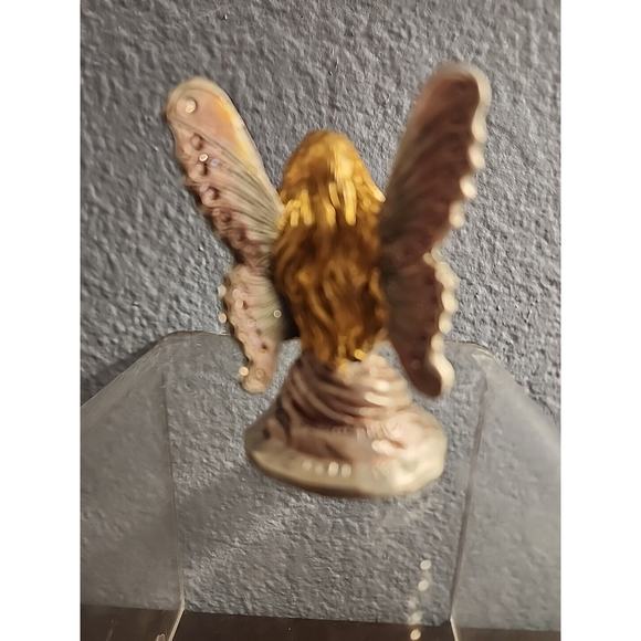 Rare Michelle Phelps Pewter Mythical Fairy Angel Pink Rhinestones 1993 - Picture 3 of 5